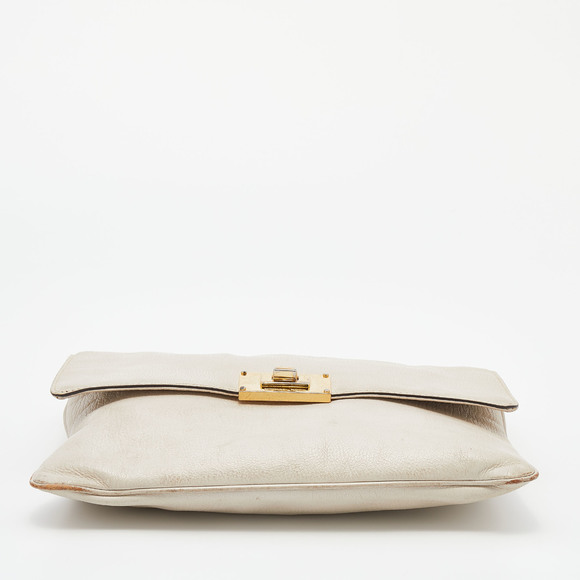 MICHAEL MICHAEL KORS White Leather Sloan Chain Flap Shoulder Bag - Picture 6 of 9